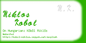 miklos kobol business card